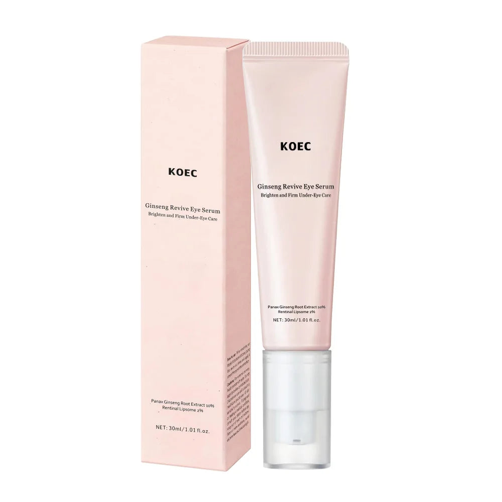 30ml KOEC 10% Korean Ginseng + 2% Retinol Revive Eye Serum Cream Firming Brightening Hydrating Anti-aging Niacinamide Ceramide
