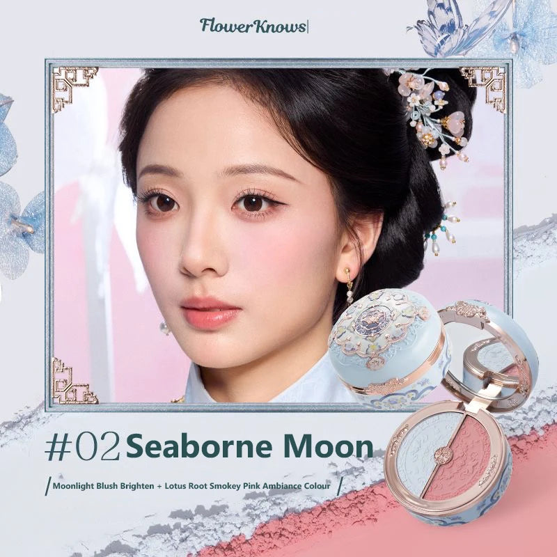 Tidesmit Flower Knows Strawberry Rococo embossed blusher in a smooth long-lasting formula for face enhancement