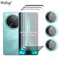 Full Cover Tempered Glass For Vivo T4 5G Screen Protector For Vivo T4 5G Camera Lens Film Glass For Vivo T4 5G Glass 6.77 inch AE 3 Glass and 3 Lens For Vivo T4 5G Tidesmit