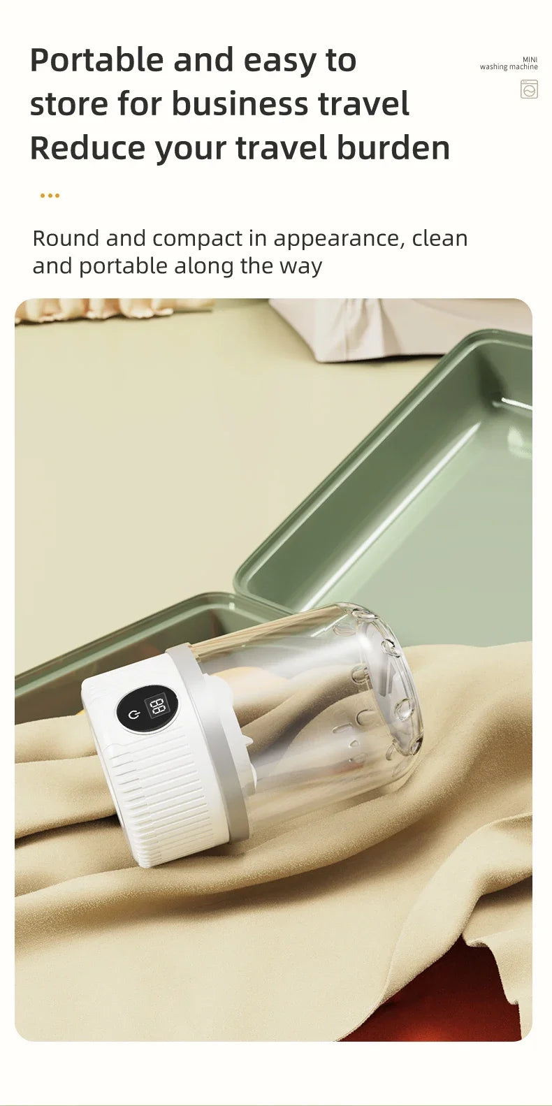 Tidesmit portable electric washing cup for underwear and socks with wireless charging base features side view 22