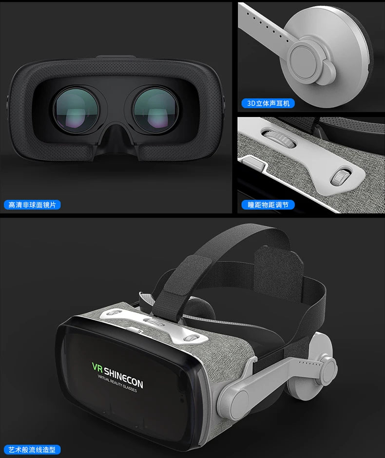 VR Headset for Smartphone - Immersive 3D Smart Glasses with Remote Tidesmit