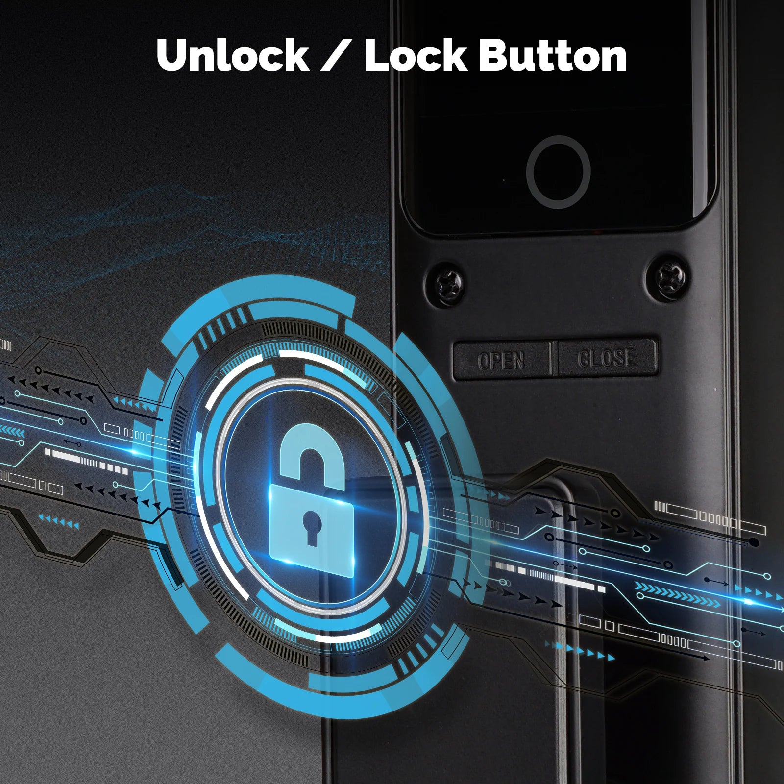 MOES Tuya WiFi Smart Door Lock Facial Palm Vein Recognition Remote Fingerprint Password IC Card Unlock Indoor Battery Powered