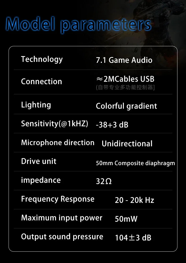 7.1 Surround Sound Gaming Headset with Noise Cancelling Mic - Tidesmit Tidesmit
