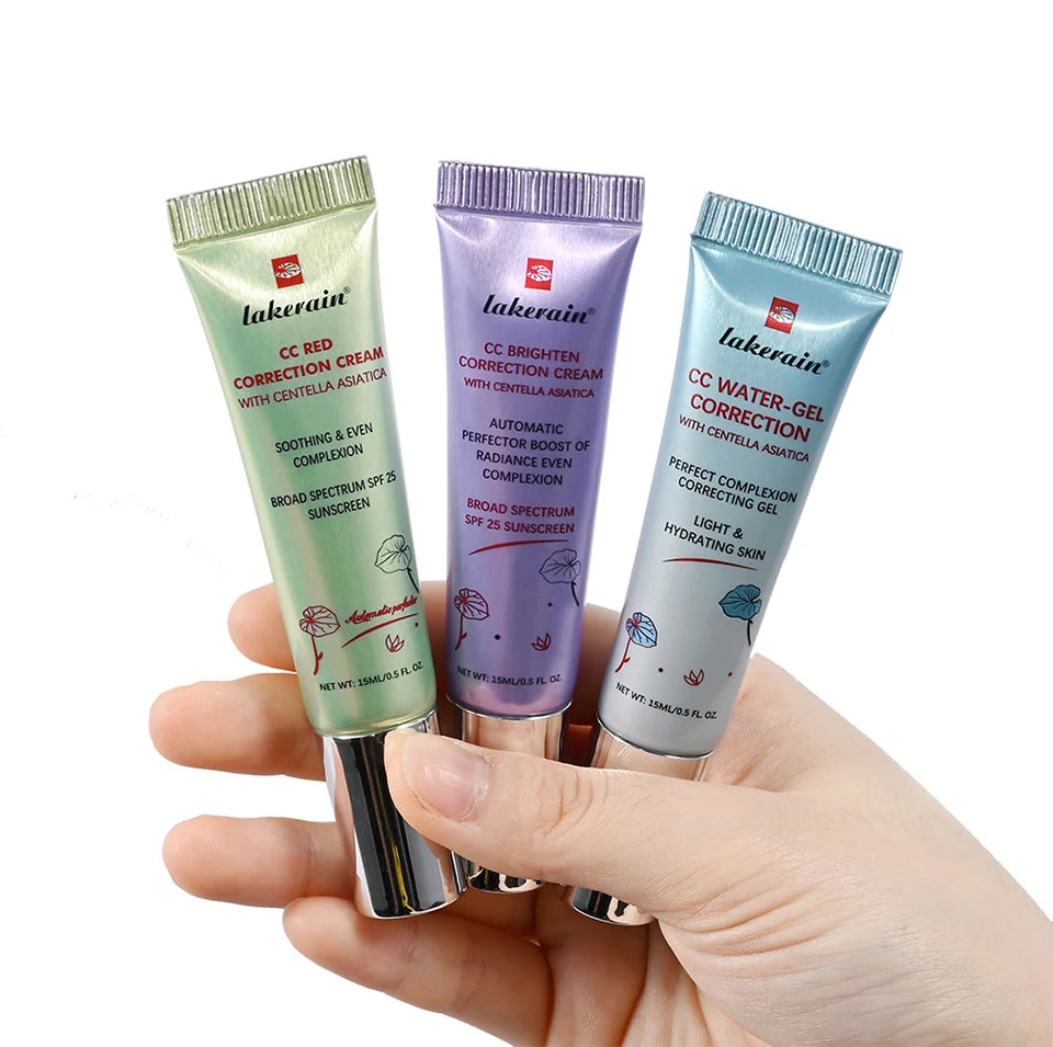 Tidesmit CC Cream face makeup texture close-up showing waterproof moisturizing and anti-sweat correcting formula