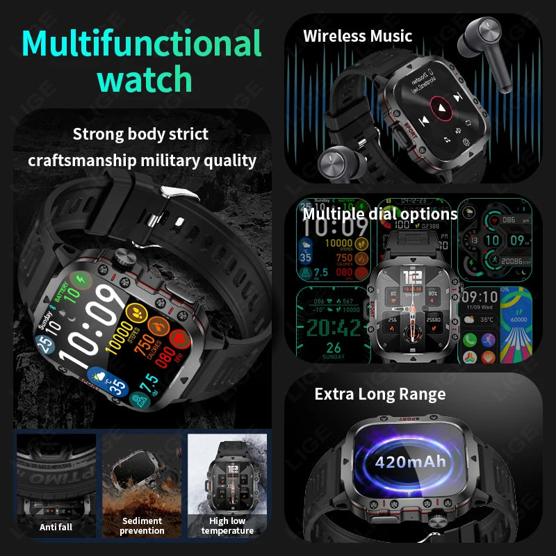 New Smart Watch For Men Women Bluetooth Call Heart Rate Sleep Monitoring 3ATM Waterproof Sport Smartwatch For Android IOS 2026