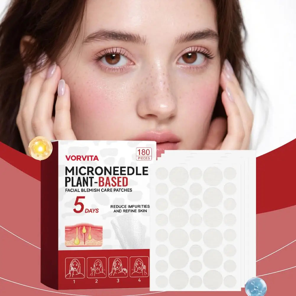 180pcs 0.2mm Facial Soothing Microneedle Patches Acne Care Patch Facial Skin Care Imperfection Patch