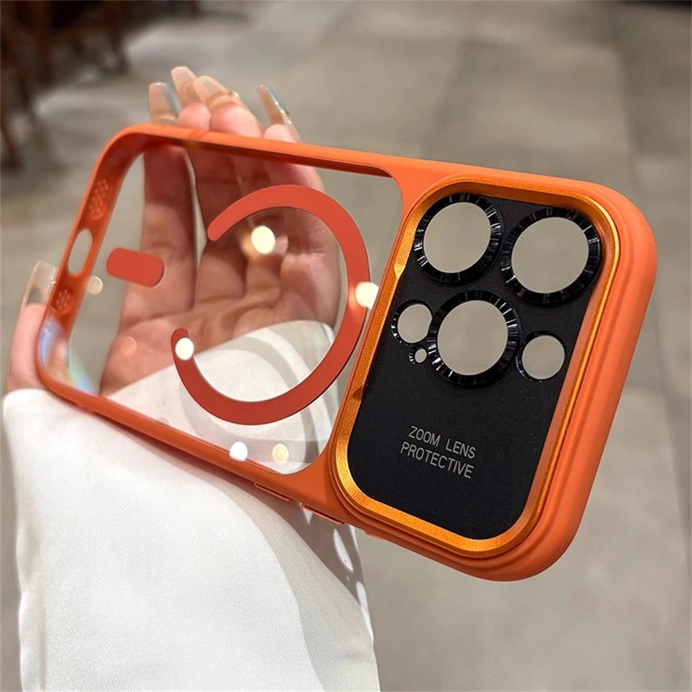 Magnetic iPhone Case with Lens Protection – Slim Military-Grade Cover Orange Tidesmit