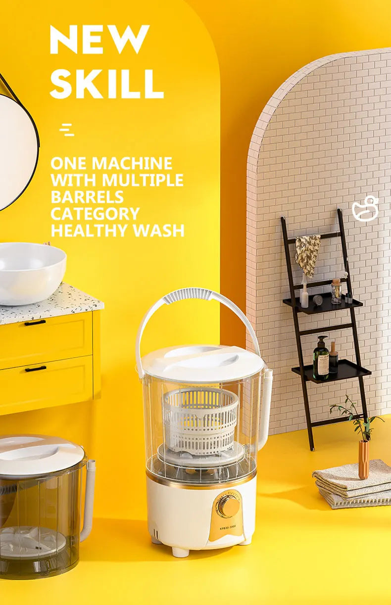 Tidesmit semi-automatic portable bucket washer and dryer for baby clothes, socks, and underwear in dormitory settings.