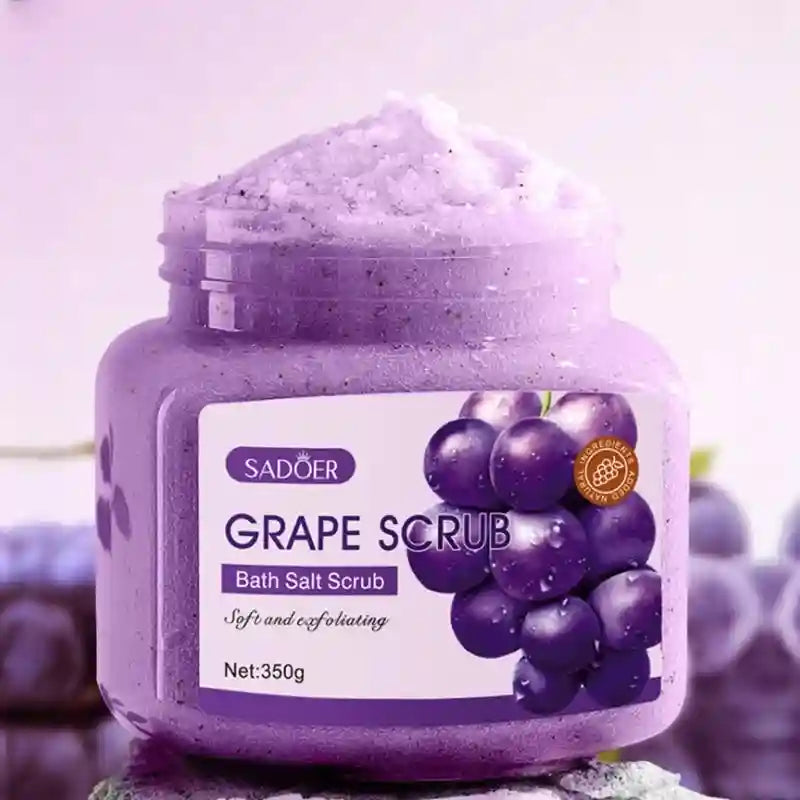Grape Bath Salt Scrub 350g – Natural Exfoliating Body Smoother Scrubs Treatments Tidesmit