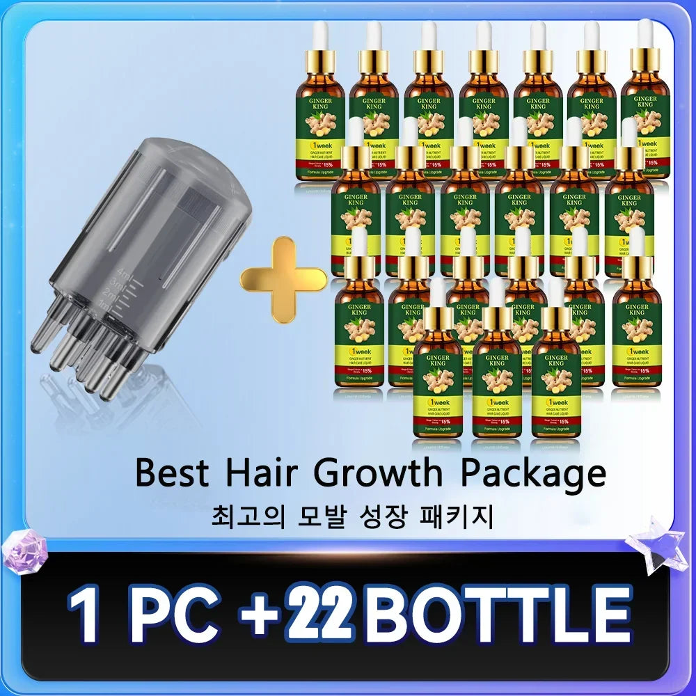Scalp Applicator Comb for Hair Oil - Precise Scalp Massager Tool Massage Cushion 1PC with 22bottles Tidesmit