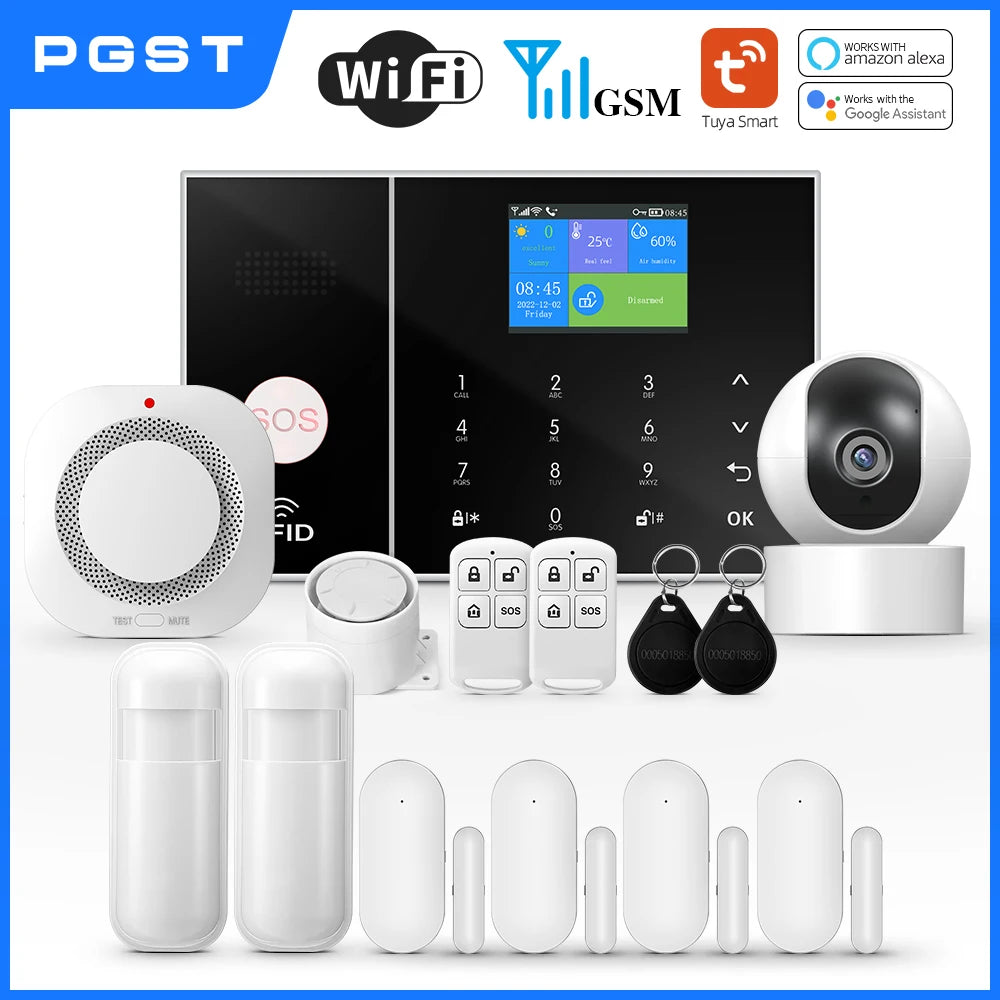 Smart Home Alarm System WiFi GSM with Tuya App Control - EU Plug Tidesmit