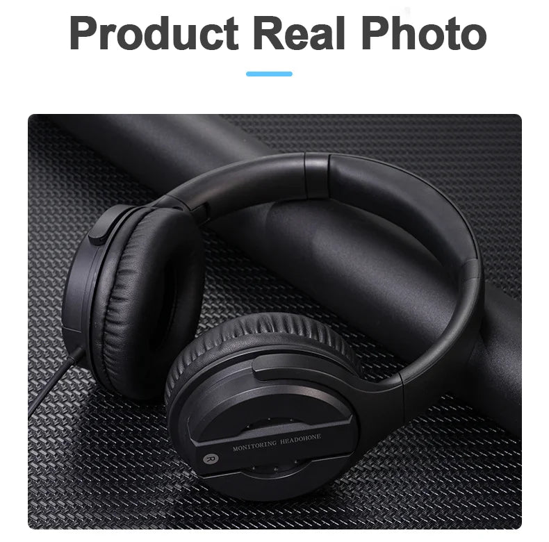 Studio Monitor Headphones with Active Noise Cancellation - Wired Over-Ear Tidesmit