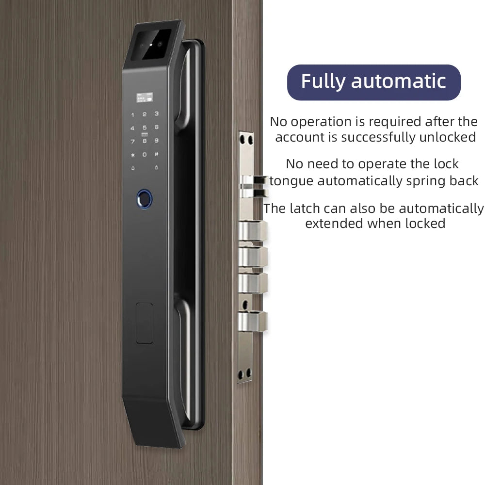 RAYKUBE DF14 Tuya WiFi 3D Face Recognition Digital Fingerprint Lock With Two-way Audio WiFi Camera Video Call APP Remote Unlock