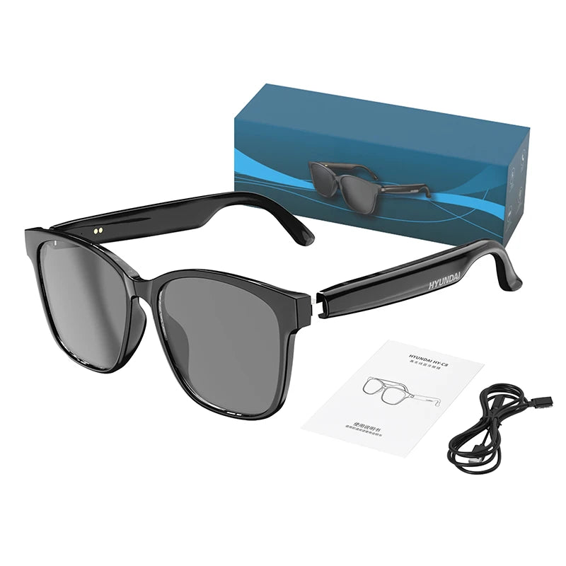 Smart AI Translation Glasses - Real-Time Audio Mixed Reality Wearable black Tidesmit