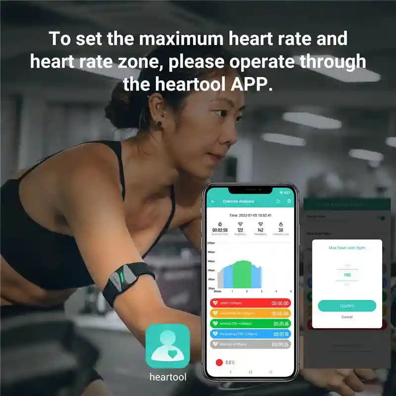 Heart Rate Monitor Armband HW807 | Bluetooth ANT+ Fitness Tracker Tidesmit