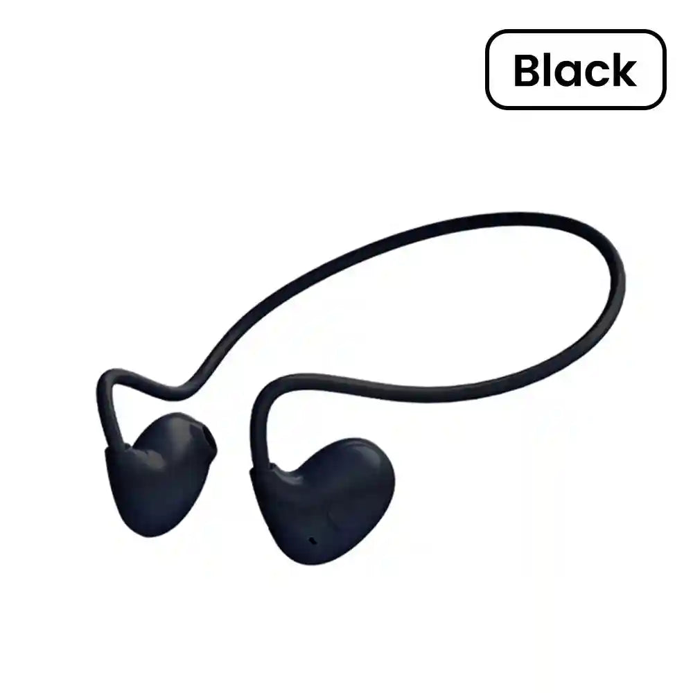 Air Conduction Wireless Sports Headphones - Open Ear Bluetooth Headset Black Tidesmit