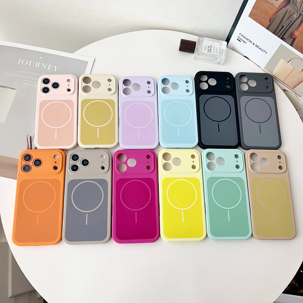 iPhone 17 Pro Max Magnetic Silicone Case - Shock-Absorbing Slim Cover Tidesmit