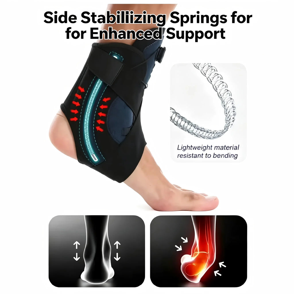 Adjustable BOA Ankle Brace Support Sport Fitness Ankle Protector Sprain Recovery Stabilizer Foot Care Pain Relief Ankle Wrap