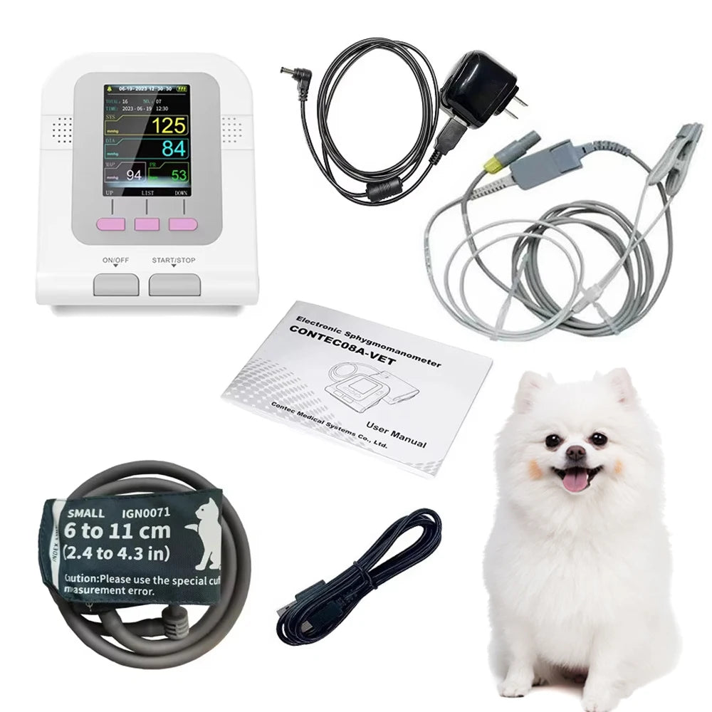 CONTEC08A Vet Use Electronic Sphygmomanometer Digital Blood Pressure Veterinary Vet Use Monitor Pets Dog Cat Horse Etc