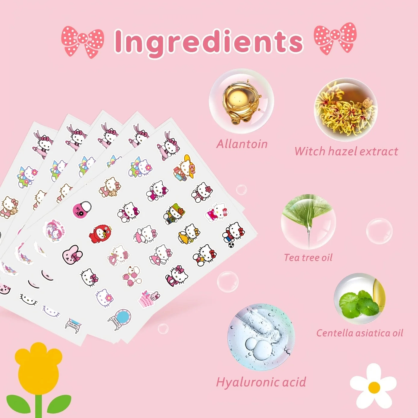 25/50/100PCS Sanrio Hello kitty Cartoon hydrocolloid acne patch - facial decorative sticker - covers blemishes and acne scars.