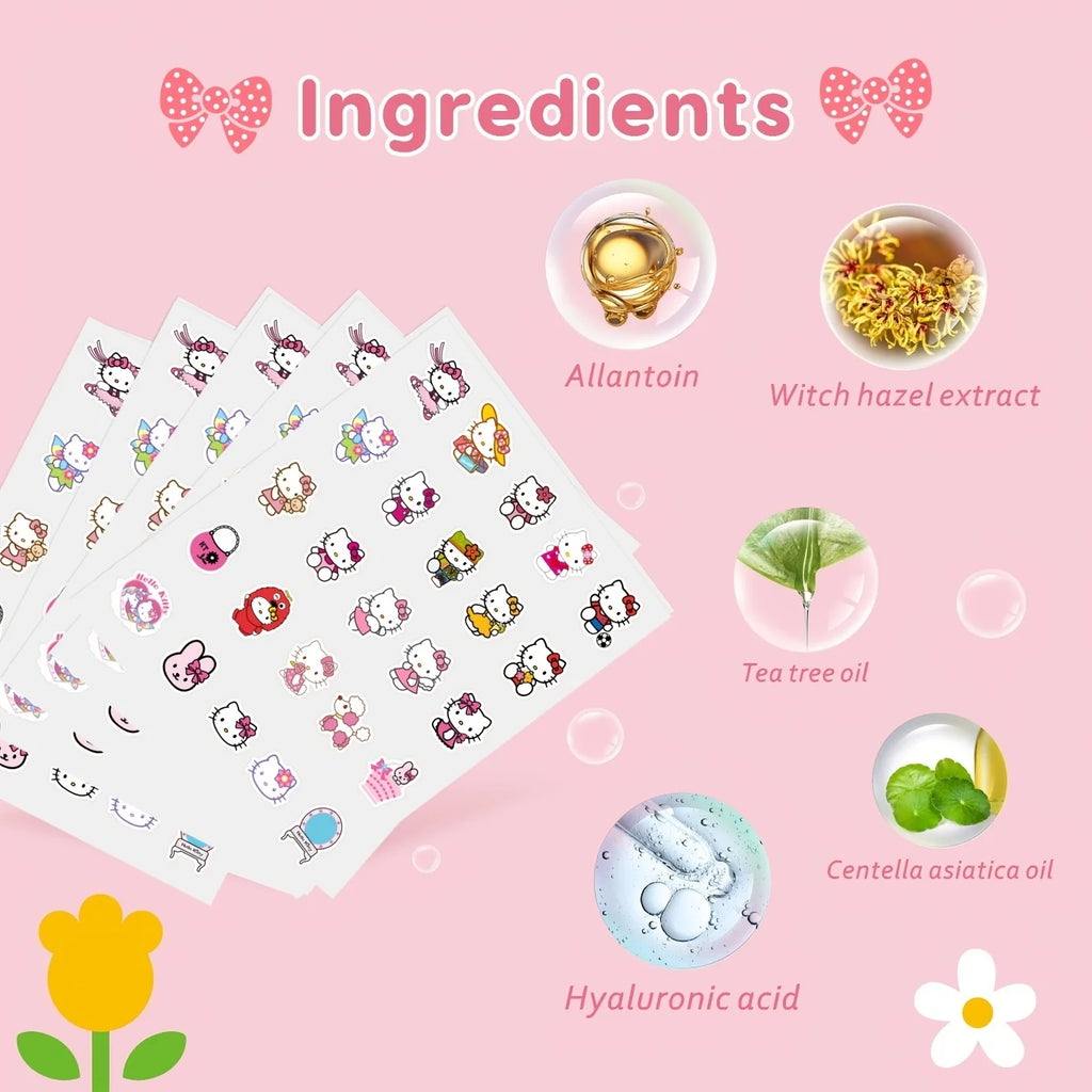25/50/100PCS Sanrio Hello kitty Cartoon hydrocolloid acne patch - facial decorative sticker - covers blemishes and acne scars.