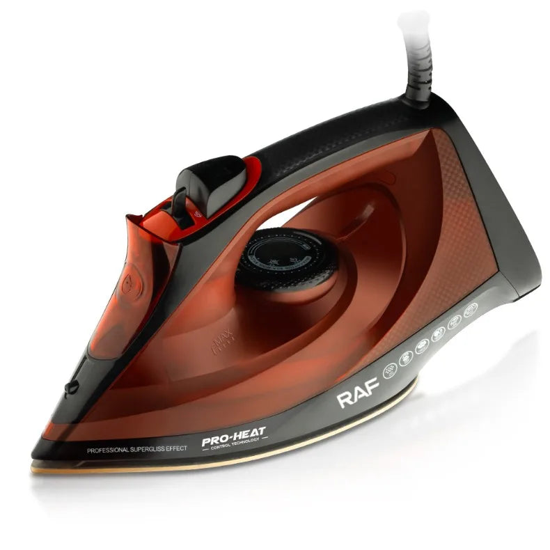 Tidesmit 2200W steam iron featuring ceramic soleplate, anti-calc, and vertical steam for all fabric types, angle 6