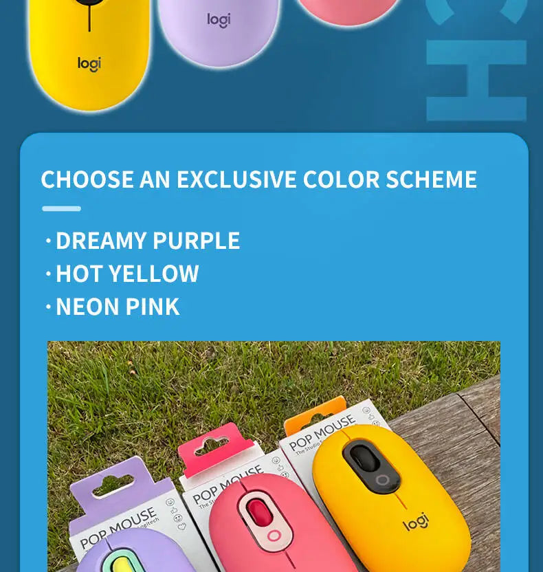 Logitech M350 POP Professional Office Mouse, M750/M650/MX Anywhere 3S/G304 Gaming Mouse, Available in Various Styles and Colors