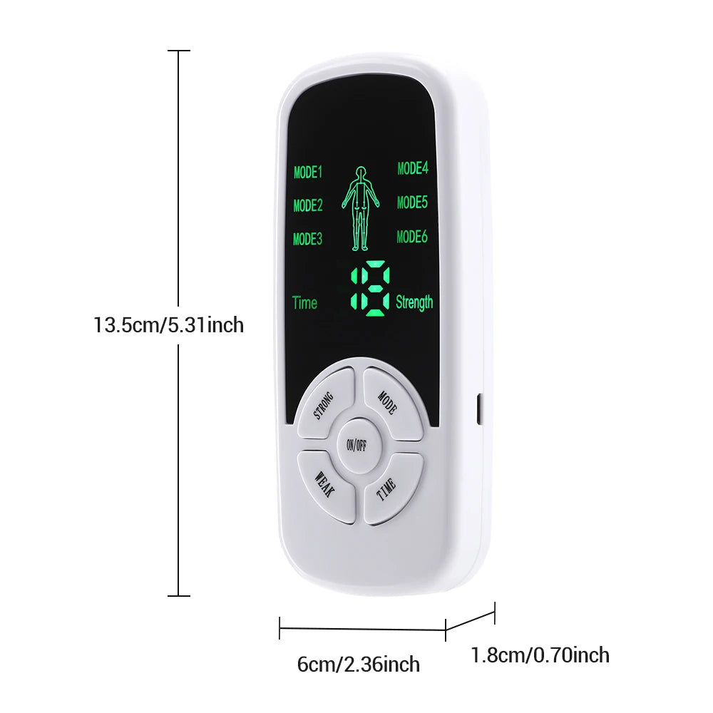 Electric Muscle Stimulator for Pain Relief - 6 Mode Wellness Device Relaxation Treatment Tidesmit