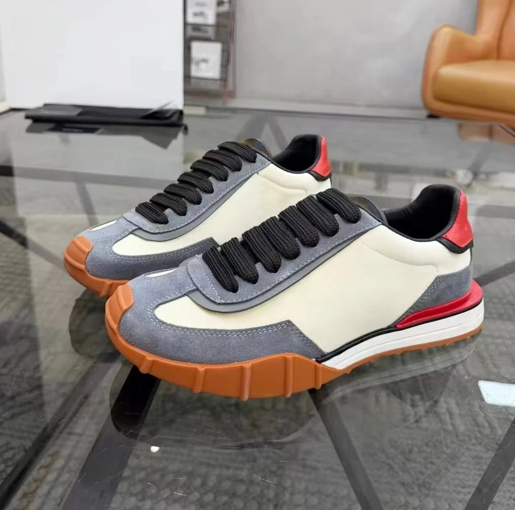 Thick Soled Running Shoes Low Top Lace up Fashion Luxury Branded Style Casual Upper Material Retro Casual Sports Shoes Sneakers