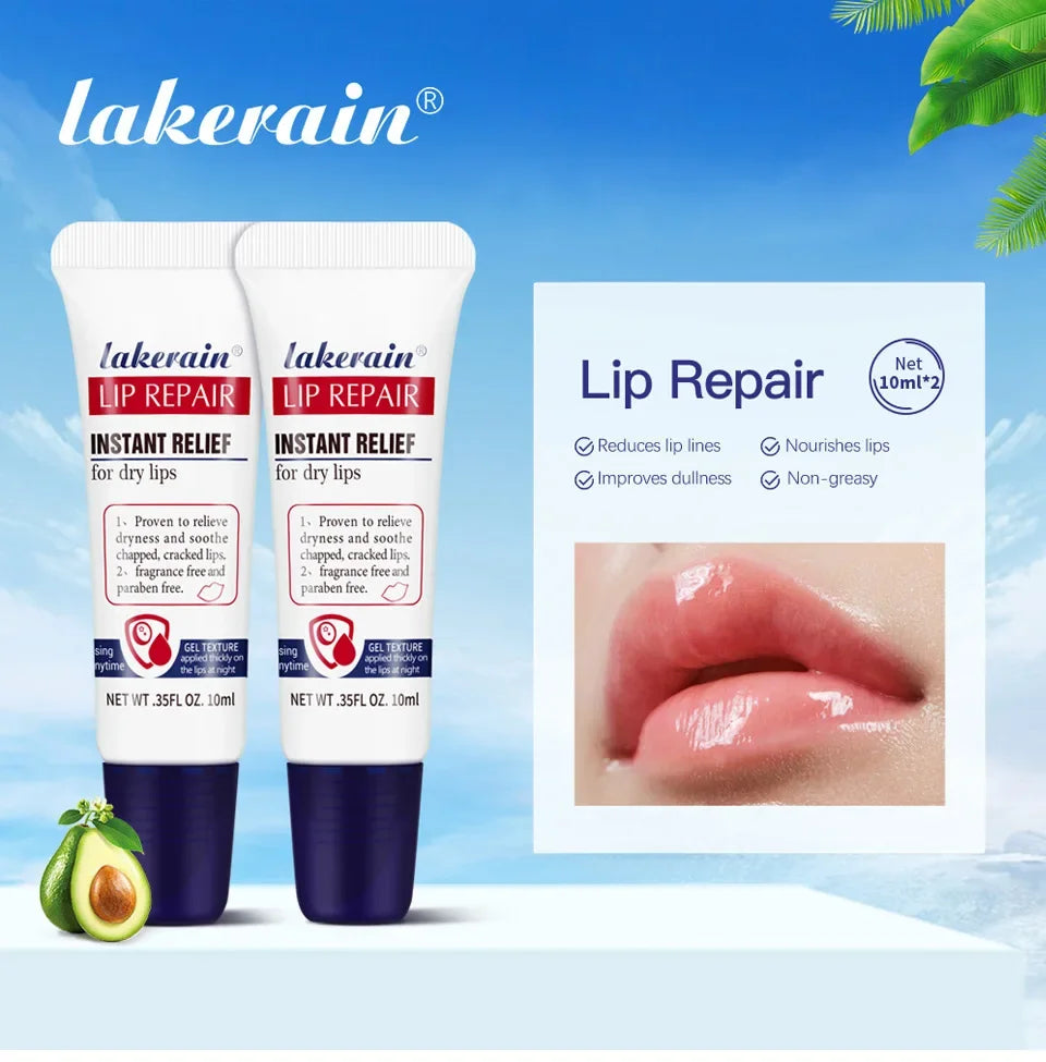 Lip Repair Gel: Instant Moisturizing Balm for Dry Lips - 2 Pack Lip Care Tidesmit
