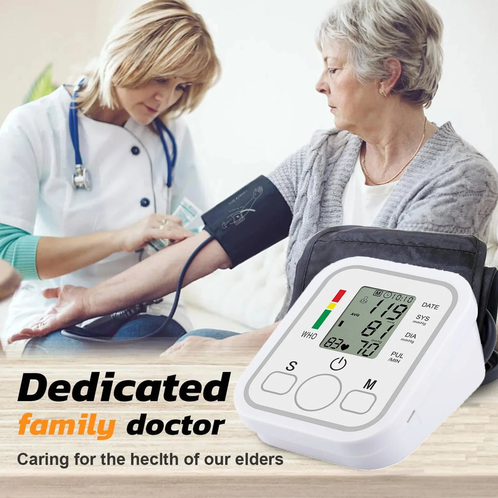 Digital Upper Arm Blood Pressure Monitor With Voice Upper Arm Sphygmomanometer