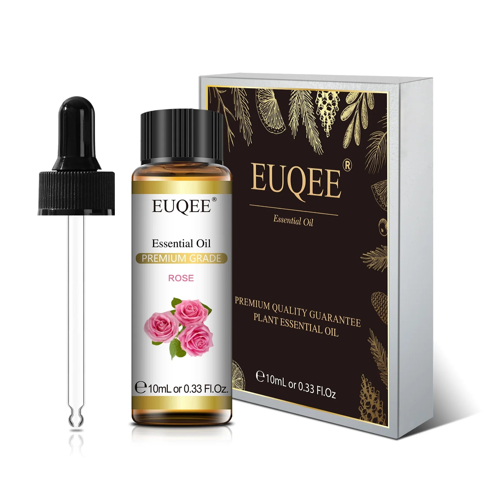 EUQEE 10ml Pure Essential Oil For Aromatherapy Diffuser-Jasmine Eucalyptus Frankincense Cinnamon Lavender Aroma Essential Oils