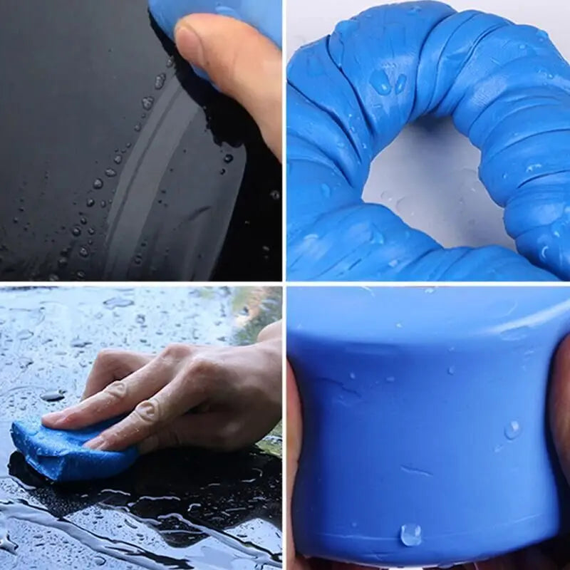 SEAMETAL 3pcs Car Clay Cleaning Bar Washing Mud Set Fine Grade Auto Detailing Waxing Polish Magic Mud Rust Oil Remover Cleaner