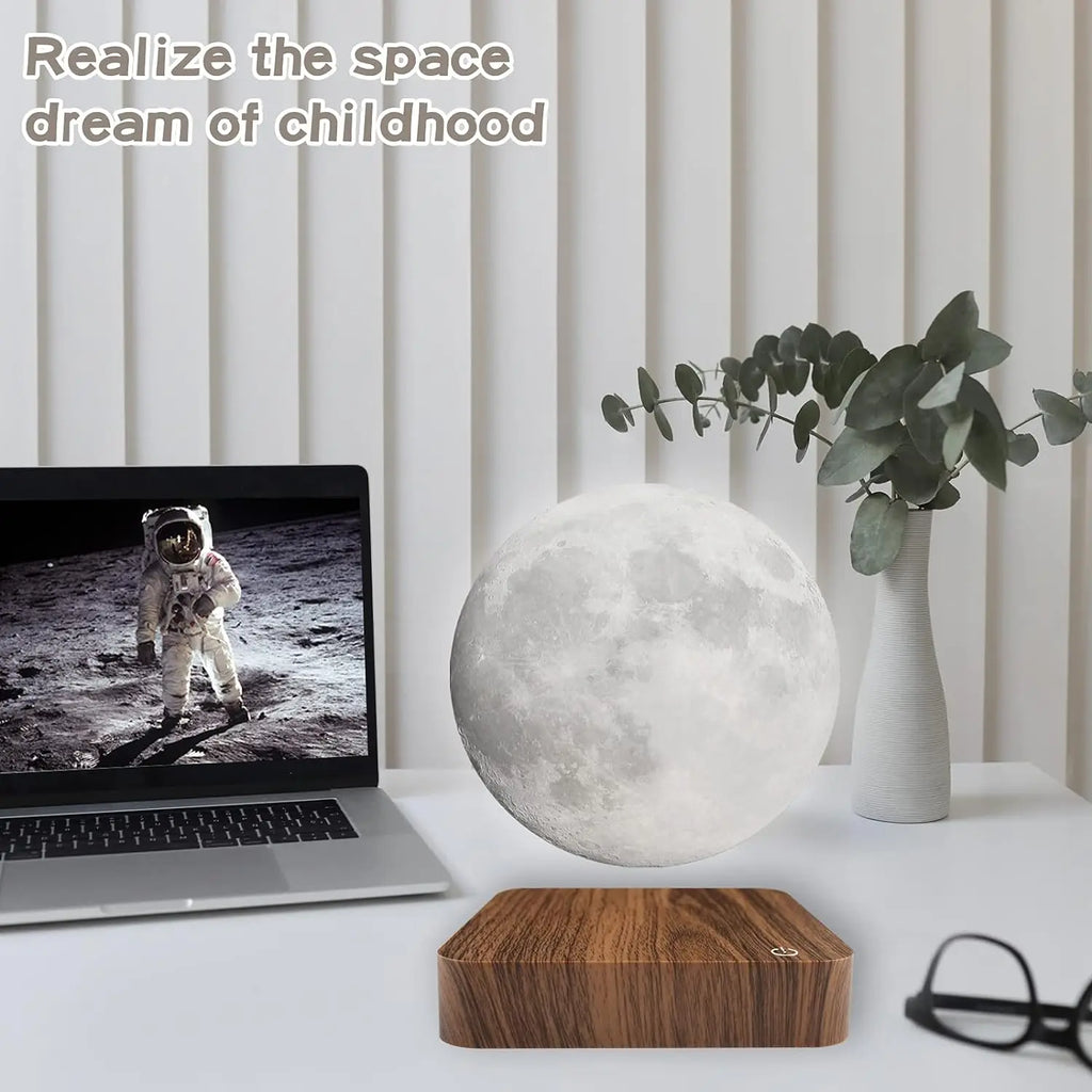 Levitating Moon Lamp | 3D Magnetic Floating LED Light by Tidesmit Tidesmit