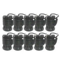 Set of 10 black ionic detox foot bath spa arrays with connection cables for professional or home relaxation therapy.