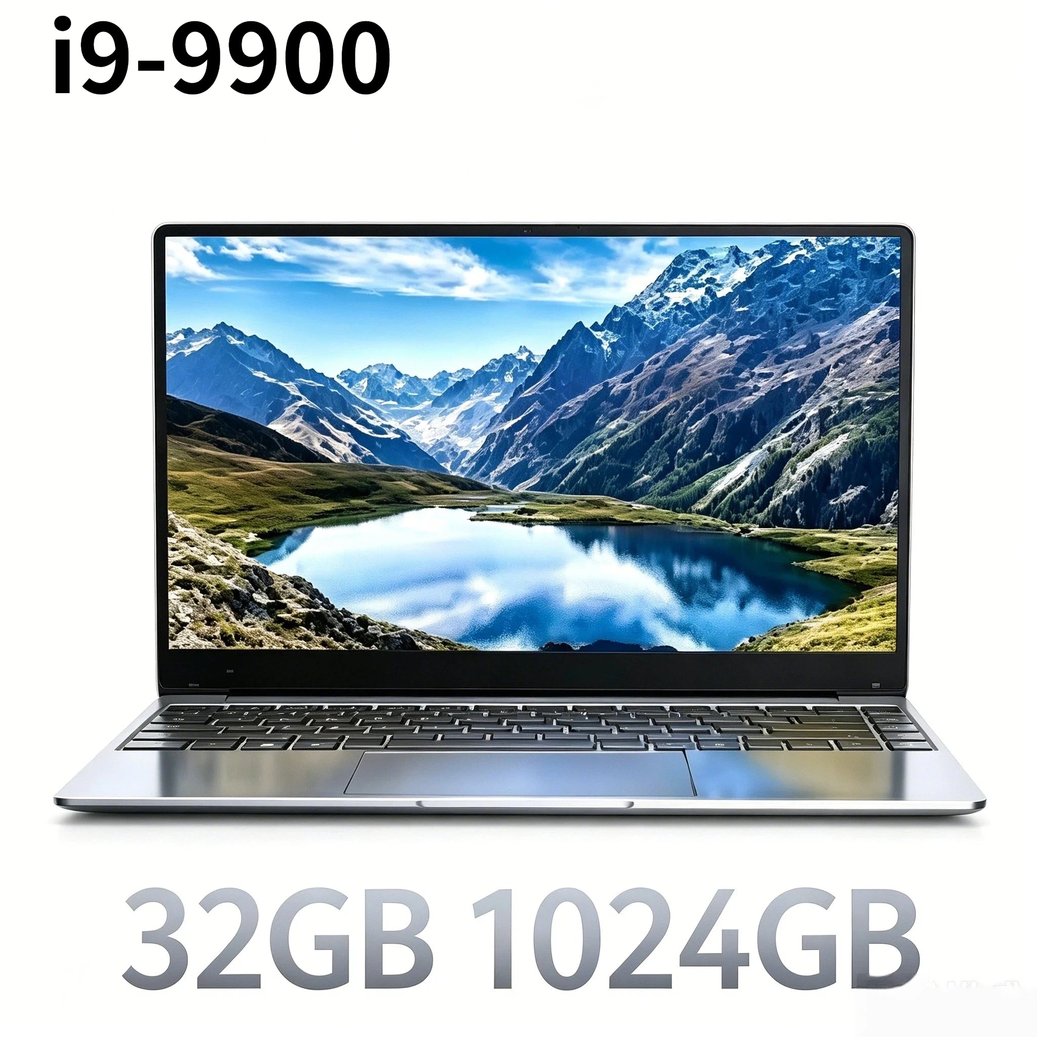 2026 NEW 14.1 Inch Ultra Slim Laptop Intel Core i9 9900 32GB RAM 2TB SSD Windows 11 Gaming Gamer Office Notebook 1920x1080 Pro