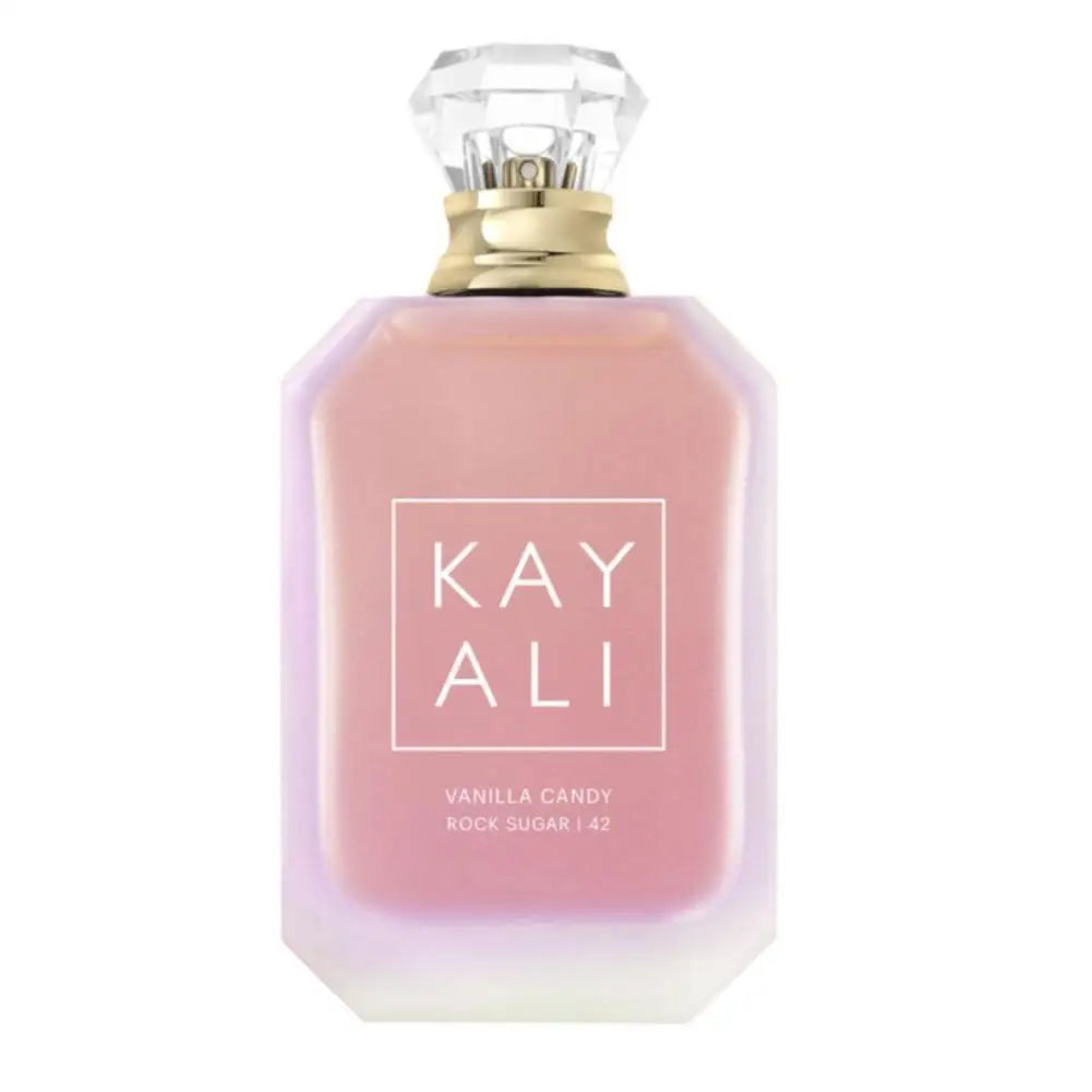 Kayali Vanilla Candy Rock Sugar 42 EDP: Women's floral fruity sweet perfume in a luxe 100ml glass bottle with cap.