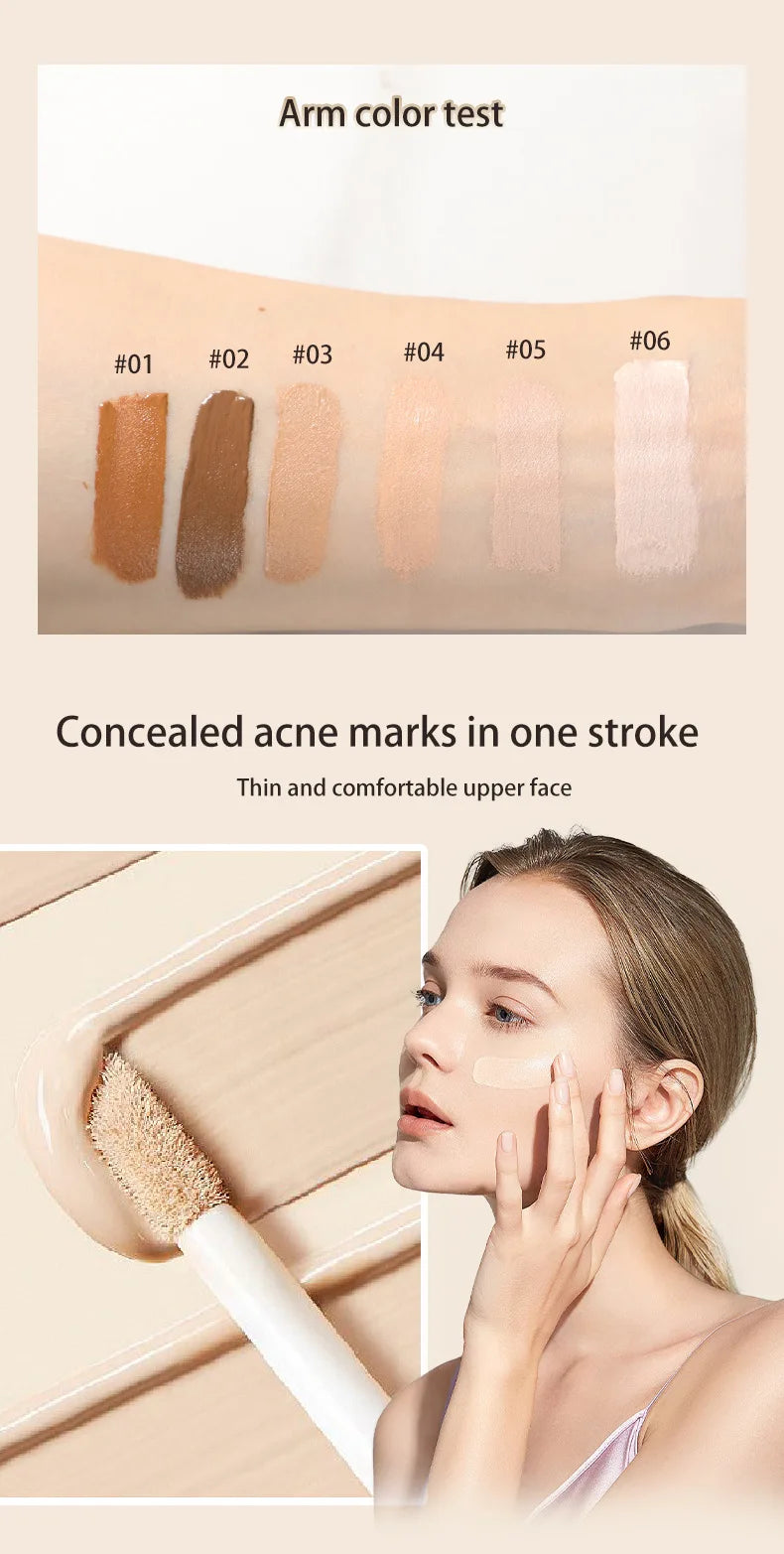 Tidesmit matte liquid concealer texture close-up for high coverage waterproof oil control and long lasting face makeup