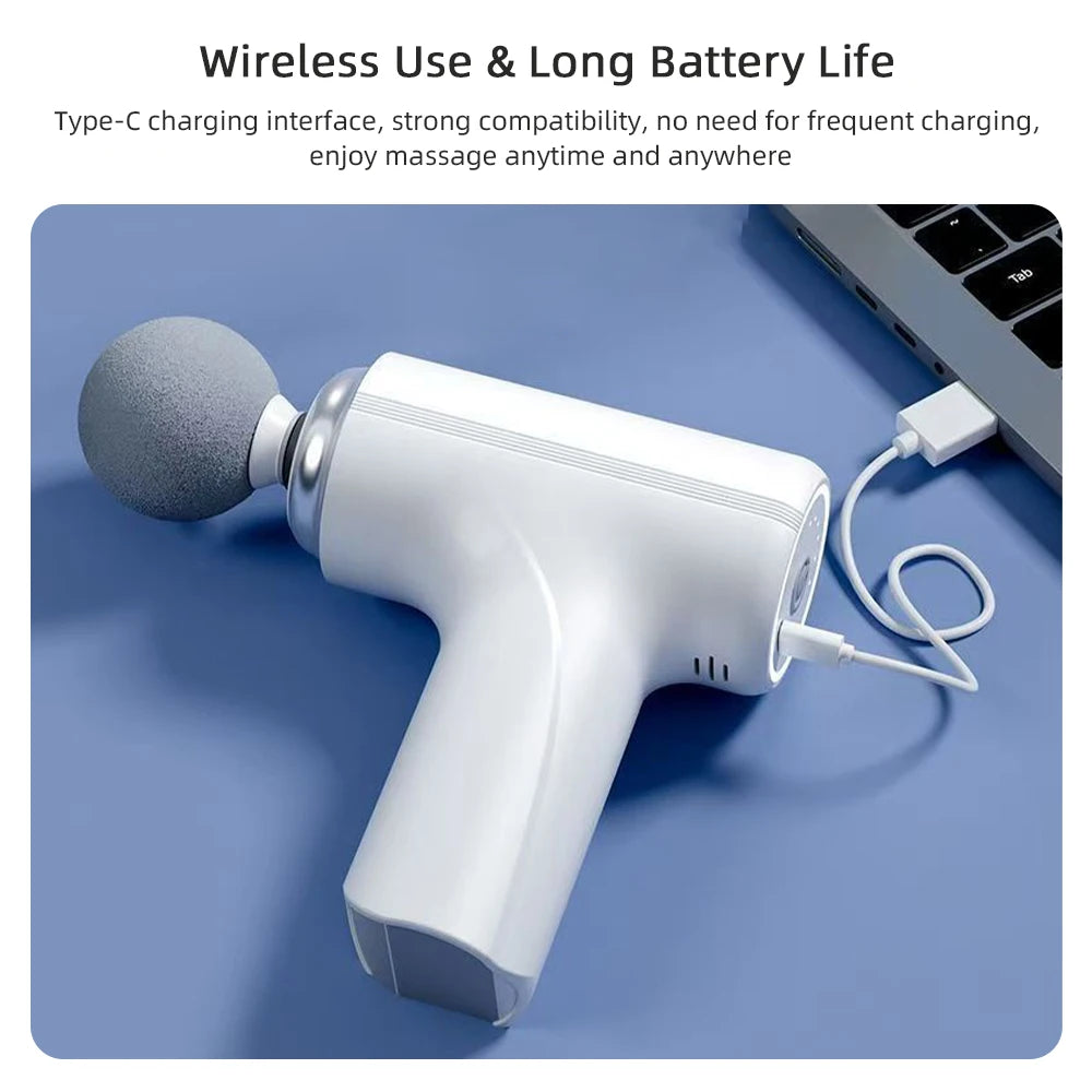 Portable Massage Gun: Deep Tissue Electric Massager for Muscle Relief Back Massage Instrument Tidesmit