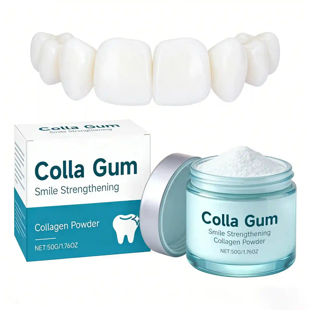 Tidesmit Collagen and Hydroxyapatite teeth whitening powder for gentle plaque removal and gum care