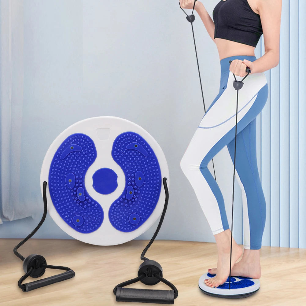 Waist Twisting Disc with Resistance Bands & Magnetic Foot Massage Body Shaping Massage Equipment Tidesmit