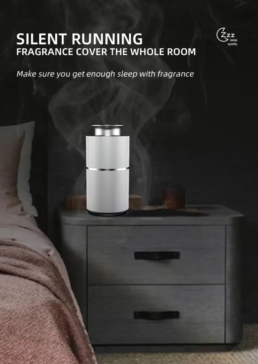 Portable Car Aroma Diffuser Battery Operated Scent Air Machine USB Rechargeable Waterless Diffuser For Essential Oil Nebulizer