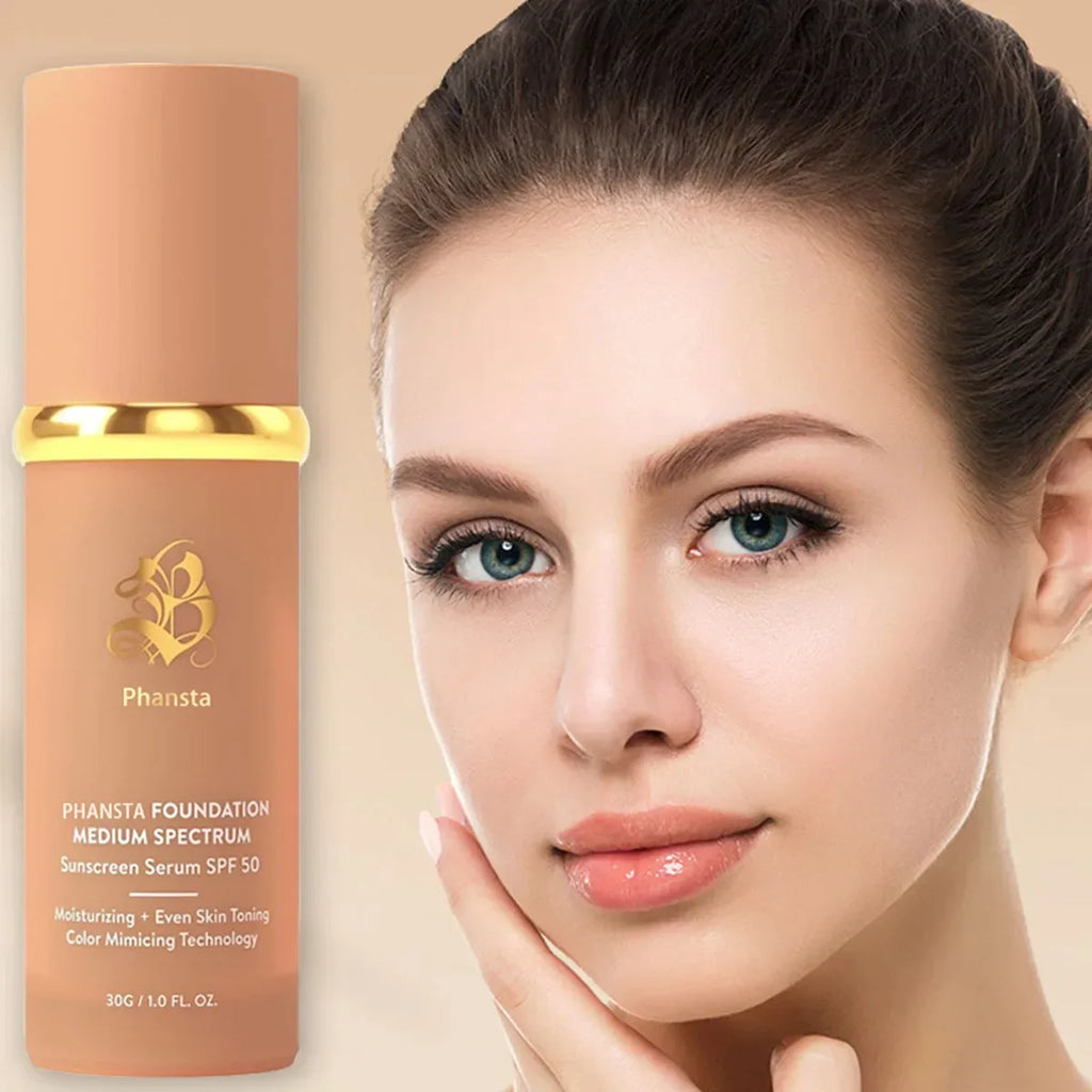 Tidesmit 4 in 1 liquid foundation SPF 50 plus medium to full coverage waterproof face makeup texture close up