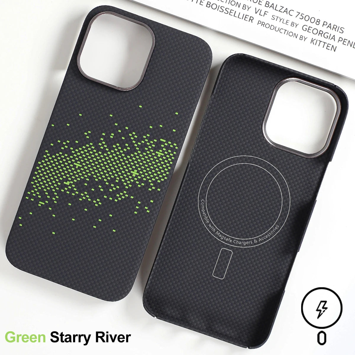 iPhone 16 Pro Max Aramid Fiber Case - Slim Military-Grade Protective Cover Green Mag CN Tidesmit
