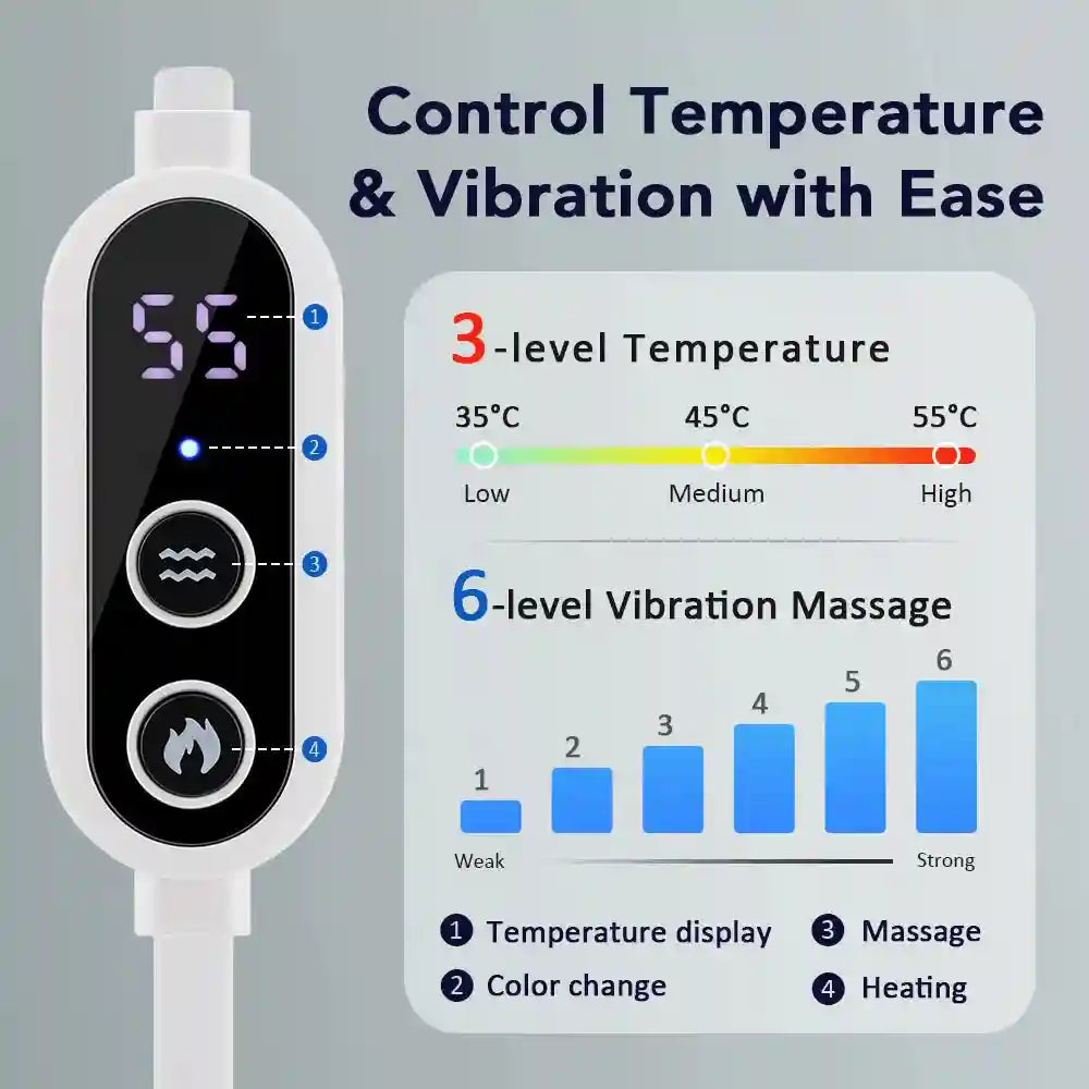 Heated Eye Massager Mask for Eye Strain Relief and Rechargeable Sleep Eye Massage Instrument Tidesmit