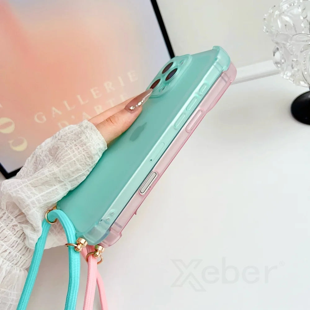 Crossbody iPhone Case with Lanyard - Shock-Absorbing Protective Cover Tidesmit