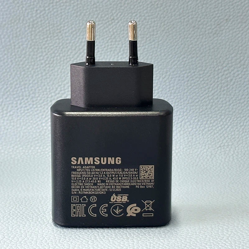 Samsung 45W USB-C Fast Charger for Galaxy S24 S25 Series Tidesmit