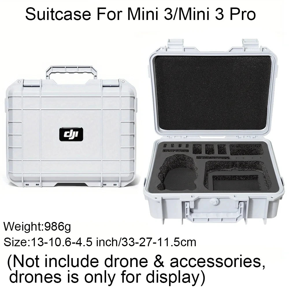 DJI Mini 3 Pro Hard Case - Waterproof Protective Storage Box White Tidesmit
