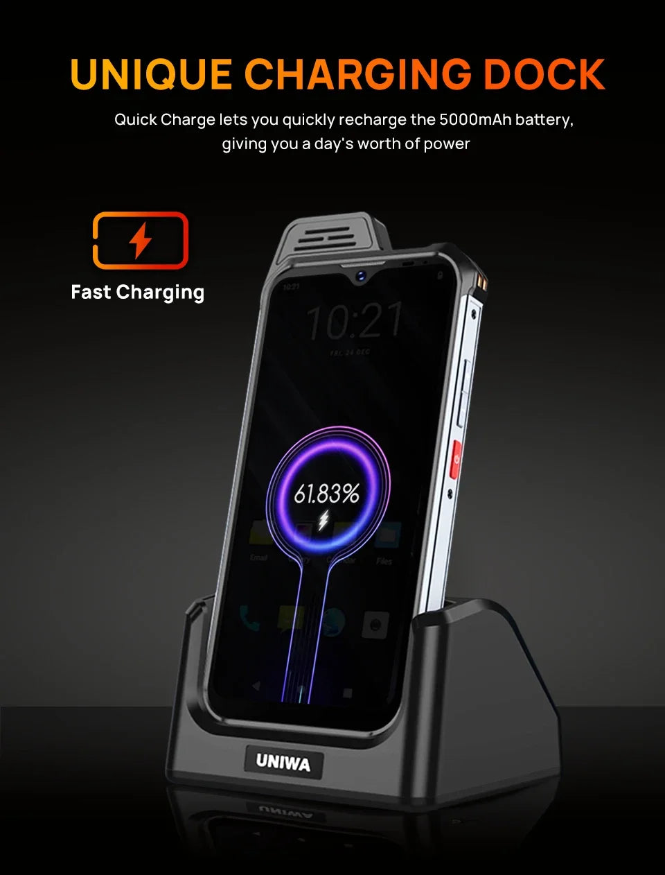 UNIWA W999 ATEX Rugged Waterproof Walkie Talkie 8GB+128GB 6.3 Inch FHD 5000mAh Smartphone Andriod 13 NFC Cell Phones Helio G99
