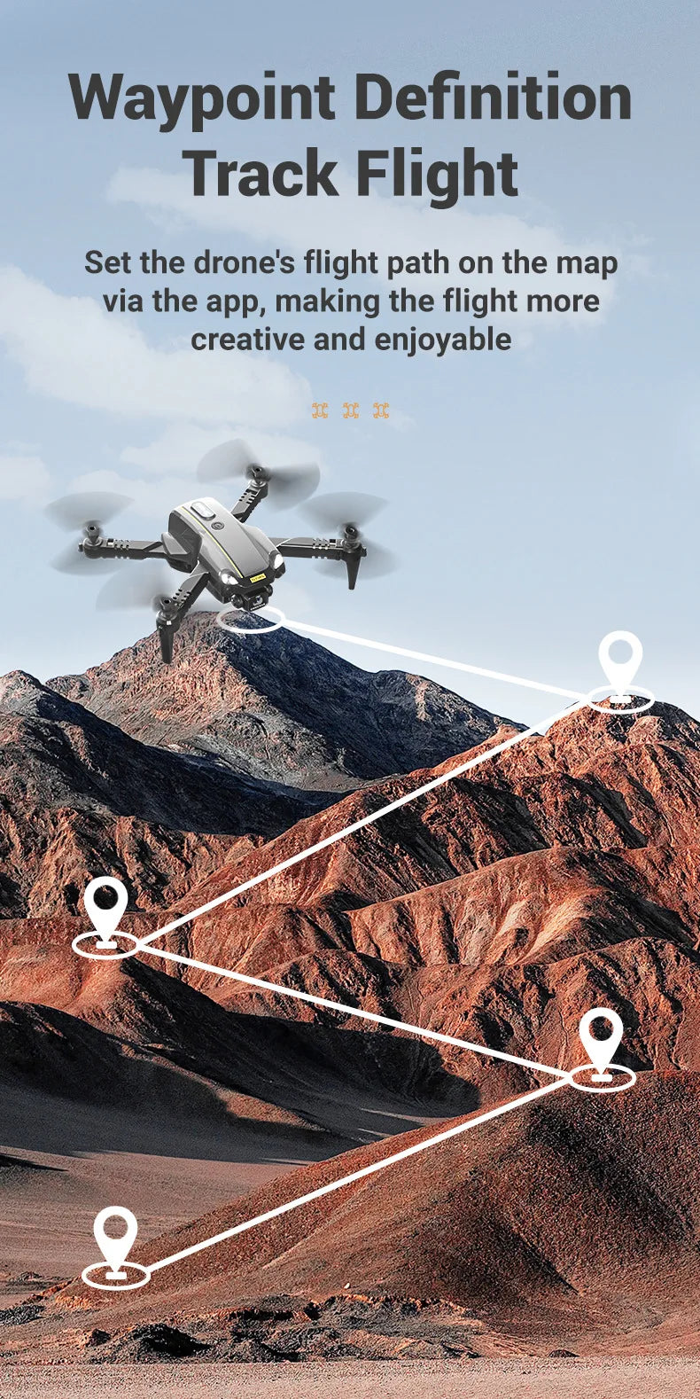 Foldable 8K Camera Drone with Obstacle Avoidance | Tidesmit Tidesmit